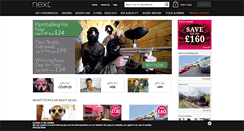 Desktop Screenshot of experiences.next.co.uk